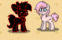 Size: 211x136 | Tagged: safe, derpibooru import, oc, oc only, oc:caki, oc:cherry blossom, photo shoot of caki, pony town