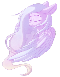 Size: 1024x1317 | Tagged: safe, artist:elskafox, derpibooru import, oc, oc only, oc:alula cry, bust, eyes closed, monochrome, portrait, simple background, transparent background, windswept mane