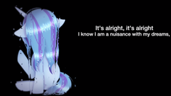 Size: 1049x589 | Tagged: safe, artist:ajspeedpaints, derpibooru import, oc, oc only, oc:galaxy star, lyrics, sad, text