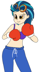 Size: 604x1100 | Tagged: safe, artist:toyminator900, derpibooru import, indigo zap, equestria girls, boxing, boxing gloves, solo