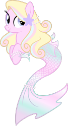 Size: 2291x4253 | Tagged: safe, artist:vanillachama, derpibooru import, oc, oc only, mermaid, merpony, sea pony, bracelet, female, jewelry, mare, pearl, simple background, smiling, transparent background