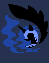 Size: 2550x3300 | Tagged: safe, artist:kinokashi, derpibooru import, nightmare moon, emblem of harmony, minimalist, solo