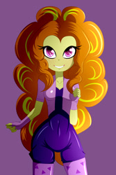 Size: 2000x3000 | Tagged: safe, artist:backgrounduser, derpibooru import, adagio dazzle, equestria girls, belly button, solo