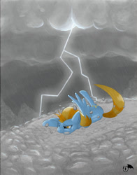 Size: 850x1085 | Tagged: safe, artist:wings-dragon, derpibooru import, lightning dust, lightning, solo