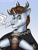 Size: 968x1280 | Tagged: safe, artist:nsfwguardian, derpibooru import, oc, oc only, oc:platinum, deer pony, original species, unicorn, bust commission, cigarette, coffee, coffee cup, commission, cup, horns, smoke, smoking, solo, ych result