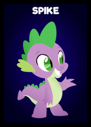 Size: 225x315 | Tagged: safe, artist:wingbeatpony, derpibooru import, spike, dragon, .svg available, card game, one night in ponyville, solo, svg, text, vector
