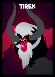 Size: 225x315 | Tagged: safe, artist:wingbeatpony, derpibooru import, lord tirek, .svg available, card game, one night in ponyville, solo, svg, text, vector