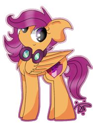 Size: 640x853 | Tagged: safe, artist:thepegasisterpony, derpibooru import, scootaloo, adult, cutie mark, goggles, older, simple background, solo, the cmc's cutie marks, transparent background