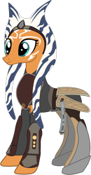 Size: 2876x5535 | Tagged: safe, artist:sonofaskywalker, derpibooru import, pony, ahsoka tano, armor, clothes, curved-hilt lightsabre, female, feminism, mare, ponified, solo, star wars, star wars rebels, togruta