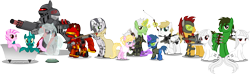 Size: 7578x2255 | Tagged: safe, artist:vector-brony, derpibooru import, oc, oc only, oc:aquarius zodiac, oc:aries zodiac, oc:cancer zodiac, oc:capricorn zodiac, oc:dr. zodiac, oc:gem zodiac, oc:leo zodiac, oc:libra zodiac, oc:mini zodiac, oc:pisces zodiac, oc:sagittarius zodiac, oc:scorpio zodiac, oc:silver stripe, oc:taurus zodiac, oc:virgo zodiac, fallout equestria, fallout equestria: project horizons