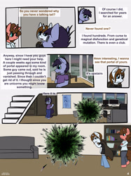 Size: 3000x4017 | Tagged: safe, artist:duop-qoub, derpibooru import, oc, oc only, oc:banana pie, oc:violet phoenix, anthro, comic:anomaly11, comic, portal