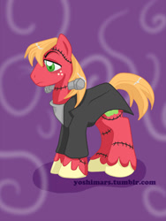 Size: 1024x1365 | Tagged: safe, artist:yoshimarsart, derpibooru import, big macintosh, earth pony, pony, clothes, costume, frankenstein, male, solo, stallion