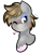 Size: 400x515 | Tagged: safe, artist:prince-lionel, derpibooru import, oc, oc only, oc:digital dusk, pony, blushing, heart, solo