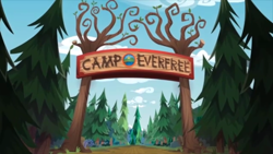 Size: 1334x750 | Tagged: source needed, useless source url, safe, derpibooru import, screencap, equestria girls, legend of everfree, camp everfree, entrance, scenery