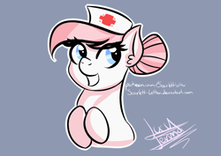 Size: 3507x2480 | Tagged: safe, artist:scarlett-letter, nurse redheart, pony, simple background, solo