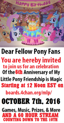 Size: 529x1017 | Tagged: safe, derpibooru import, screencap, pony, /mlp/, /mlp/arty, 4chan, anniversary, horse news, invitation, mlp anniversary