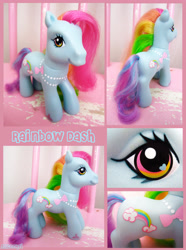 Size: 3684x4955 | Tagged: safe, artist:anteeksi, derpibooru import, rainbow dash (g3), g3, absurd resolution, irl, photo, solo, toy