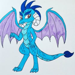 Size: 2320x2320 | Tagged: safe, artist:crystal2riolu, derpibooru import, princess ember, dragon, claws, sketch, solo, traditional art