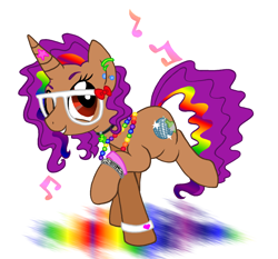 Size: 2044x1903 | Tagged: safe, artist:peachpalette, derpibooru import, oc, oc only, pony, unicorn, dancing, female, jazzmin, mare, music