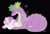 Size: 1024x706 | Tagged: safe, artist:momo-muddycakes, derpibooru import, spike, sweetie belle, dragon, cuddling, male, older, older spike, shipping, sleeping, snuggling, spikebelle, straight, watermark