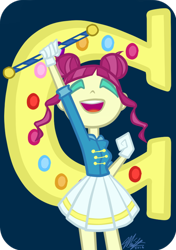 Size: 600x850 | Tagged: safe, artist:minty-illusion, derpibooru import, majorette, equestria girls, friendship games