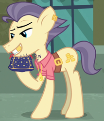 Size: 690x806 | Tagged: safe, derpibooru import, screencap, pouch pony, street rat, pony, the gift of the maud pie, rock pouch, solo