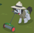 Size: 331x325 | Tagged: safe, derpibooru import, screencap, pony, the mysterious mare do well, gardener, lawn mower, pine breeze, solo