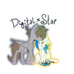 Size: 4000x4000 | Tagged: safe, artist:sydneydraws25, derpibooru import, oc, oc only, oc:digital dusk, oc:star seeker, male, straight