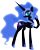 Size: 2028x2546 | Tagged: safe, artist:thekisame, derpibooru import, nightmare moon, looking at you, raised hoof, simple background, smiling, solo, transparent background, vector