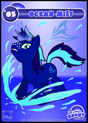 Size: 750x1050 | Tagged: safe, artist:arbok-x, derpibooru import, oc, oc only, oc:ocean mist, pony, unicorn, magic, water