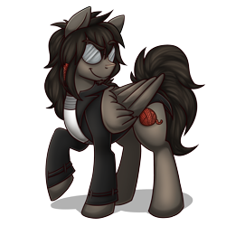 Size: 2160x2160 | Tagged: safe, artist:deyogee, derpibooru import, oc, oc only, oc:scriabin, clothes, glasses, ponified, simple background, solo, transparent background