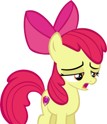 Size: 10455x12063 | Tagged: safe, artist:cyanlightning, derpibooru import, apple bloom, on your marks, .svg available, absurd resolution, cutie mark, filly, sad, simple background, solo, the cmc's cutie marks, transparent background, vector