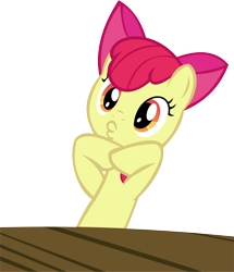 Size: 10422x12137 | Tagged: safe, artist:cyanlightning, derpibooru import, apple bloom, twilight time, .svg available, absurd resolution, duckface, simple background, solo, table, transparent background, vector