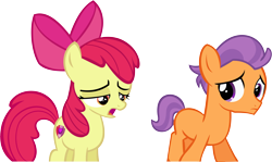 Size: 14513x8633 | Tagged: safe, artist:cyanlightning, derpibooru import, apple bloom, tender taps, on your marks, .svg available, absurd resolution, cutie mark, sad, simple background, the cmc's cutie marks, transparent background, vector