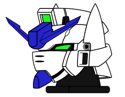 Size: 840x648 | Tagged: safe, artist:combatkaiser, derpibooru import, g-saviour, gundam, head, mecha, ponified, simple background, transparent background