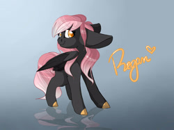 Size: 2060x1540 | Tagged: safe, artist:sneakyskybison, derpibooru import, oc, oc only, pegasus, pony, commission, ears, female, gradient background, impossibly large ears, mare, solo, unshorn fetlocks