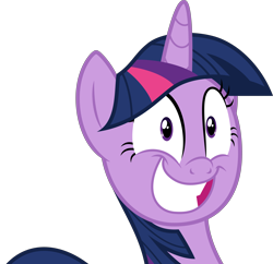 Size: 5000x4849 | Tagged: safe, artist:dashiesparkle, derpibooru import, twilight sparkle, twilight sparkle (alicorn), alicorn, pony, top bolt, absurd resolution, faic, female, grin, mare, simple background, smiling, solo, squee, transparent background, vector