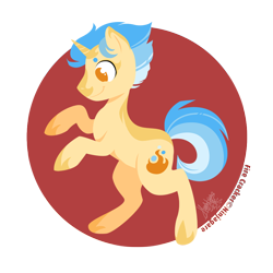 Size: 950x950 | Tagged: safe, artist:raygirl, derpibooru import, oc, oc only, oc:fire cracker, pony, unicorn, cutie mark, hooves, horn, lineless, male, solo, stallion