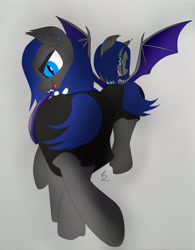 Size: 2966x3812 | Tagged: safe, artist:scribblepwn3, derpibooru import, edit, oc, oc only, bat pony, pony, clothes, dress, little black dress, looking at you, looking back, plot, sisters, smiling, twins