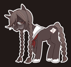 Size: 423x398 | Tagged: safe, artist:牛【仕事募集中】, derpibooru import, danganronpa, glasses, pixiv, ponified, solo, toko fukawa