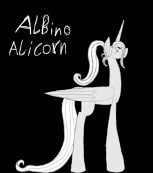 Size: 800x900 | Tagged: safe, artist:carnivore-alicorn, derpibooru import, oc, oc only, oc:sythersnow, alicorn, pony, albino, alicorn oc, solo