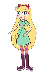 Size: 2698x4001 | Tagged: safe, artist:invisibleink, derpibooru import, equestria girls, canterlot high, crossover, equestria girls-ified, simple background, star butterfly, star vs the forces of evil, style emulation, transparent background, vector