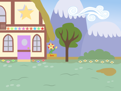 Size: 6220x4673 | Tagged: safe, artist:nupiethehero, derpibooru import, absurd resolution, background, building, house, no pony, nupie's house, ponyville