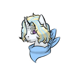 Size: 1000x1000 | Tagged: safe, artist:pencilnotemlp, derpibooru import, oc, oc only, bust, offspring, parent:prince blueblood, parent:trixie, parents:bluetrix, portrait, solo