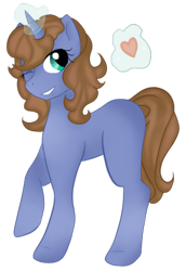 Size: 827x1200 | Tagged: safe, artist:o-rc-a, derpibooru import, oc, oc only, oc:ashley hearts, pony, unicorn, heart, magic, one eye closed, solo, wink