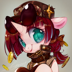 Size: 800x800 | Tagged: safe, artist:ciciya, derpibooru import, oc, oc only, pony, unicorn, bits, clothes, glasses, hat, solo