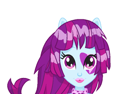 Size: 585x454 | Tagged: safe, artist:berrypunchrules, derpibooru import, mystery mint, equestria girls, background human, bust, looking at you, portrait, simple background, transparent background