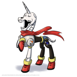 Size: 500x500 | Tagged: safe, artist:atomi-cat, derpibooru import, skeleton pony, bone, papyrus (undertale), ponified, skeleton, solo, undertale