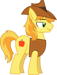 Size: 1534x2000 | Tagged: safe, artist:fennrick, derpibooru import, braeburn, earth pony, pony, male, simple background, solo, stallion, transparent background, vector