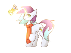 Size: 1280x960 | Tagged: safe, artist:s-day, derpibooru import, oc, oc only, glowing horn, levitation, magic, newspaper, request, solo, telekinesis